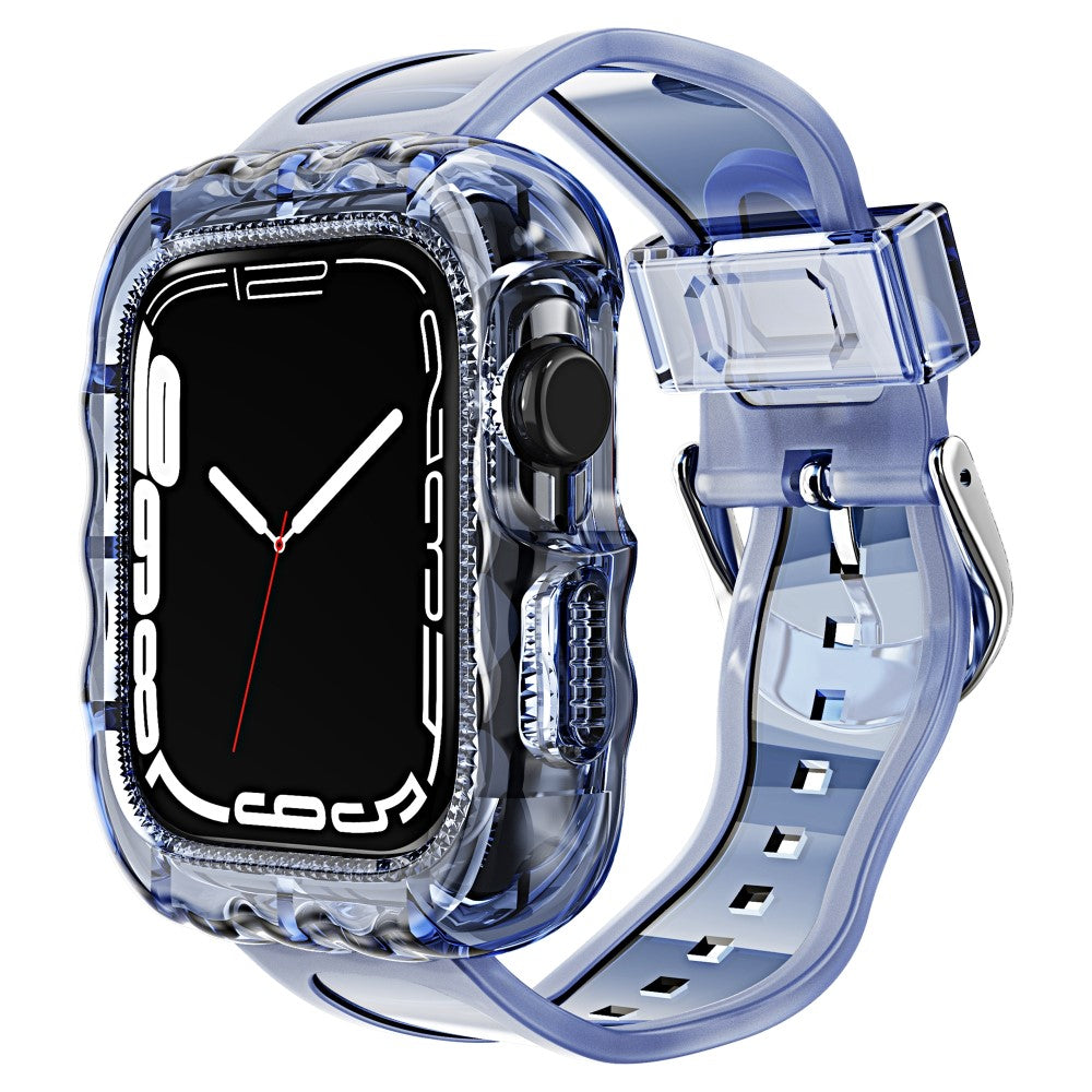 Stilren Silikone Universal Rem passer til Apple Smartwatch - Blå#serie_5