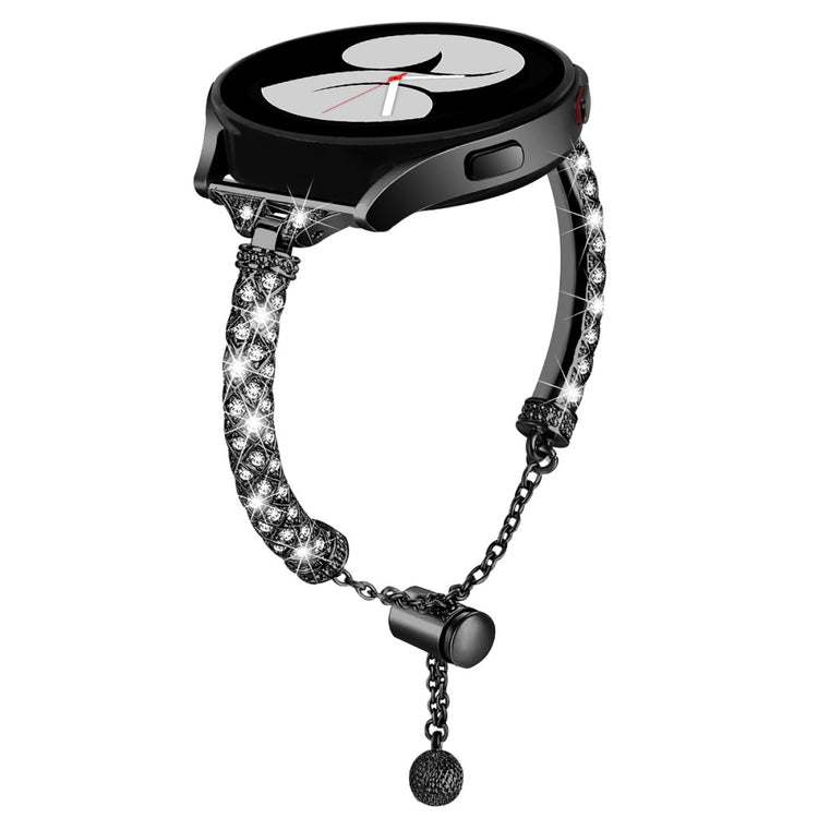 Godt Metal Og Rhinsten Universal Rem passer til Samsung Smartwatch - Sort#serie_2
