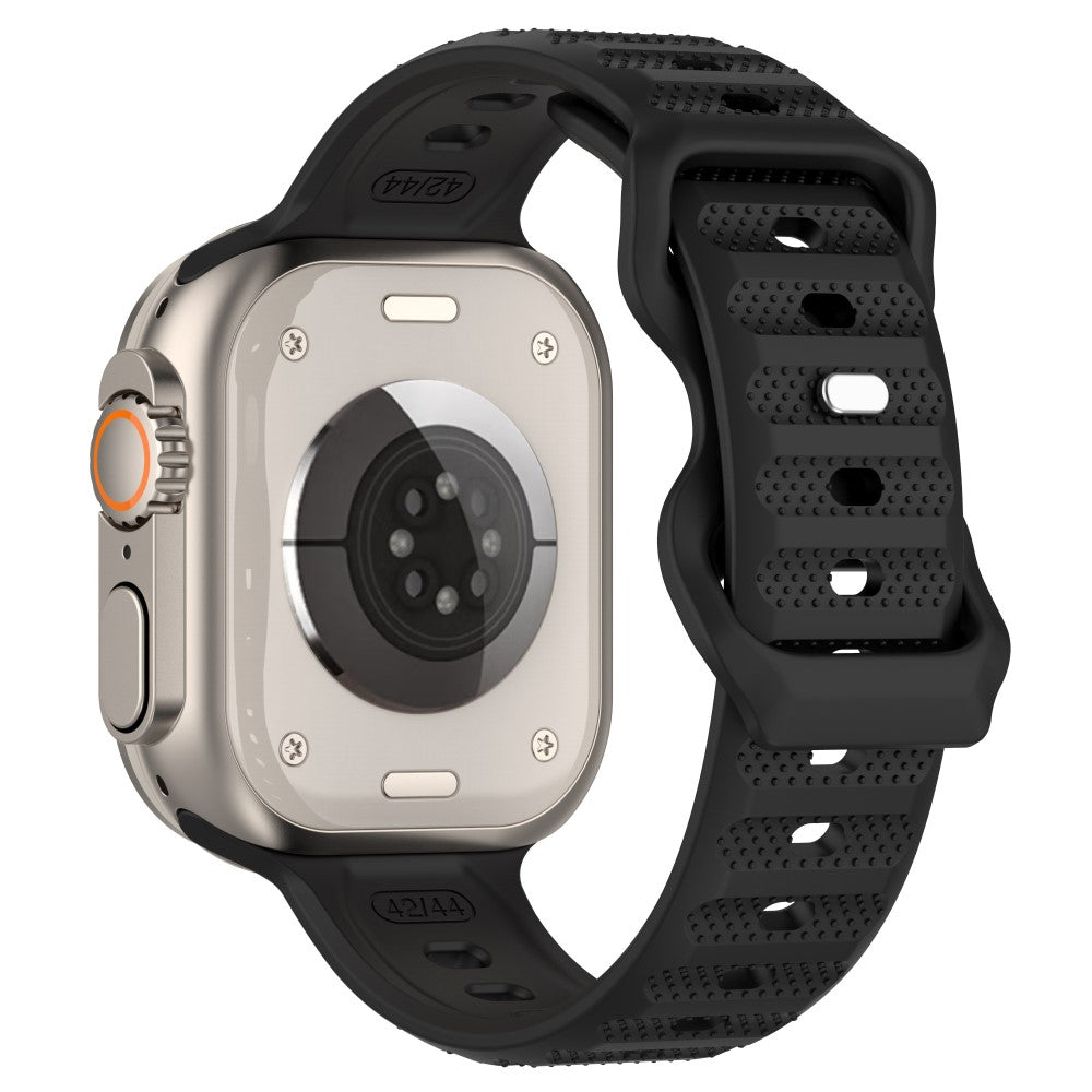 Mega Kรธnt Silikone Universal Rem passer til Apple Smartwatch - Sort#serie_1