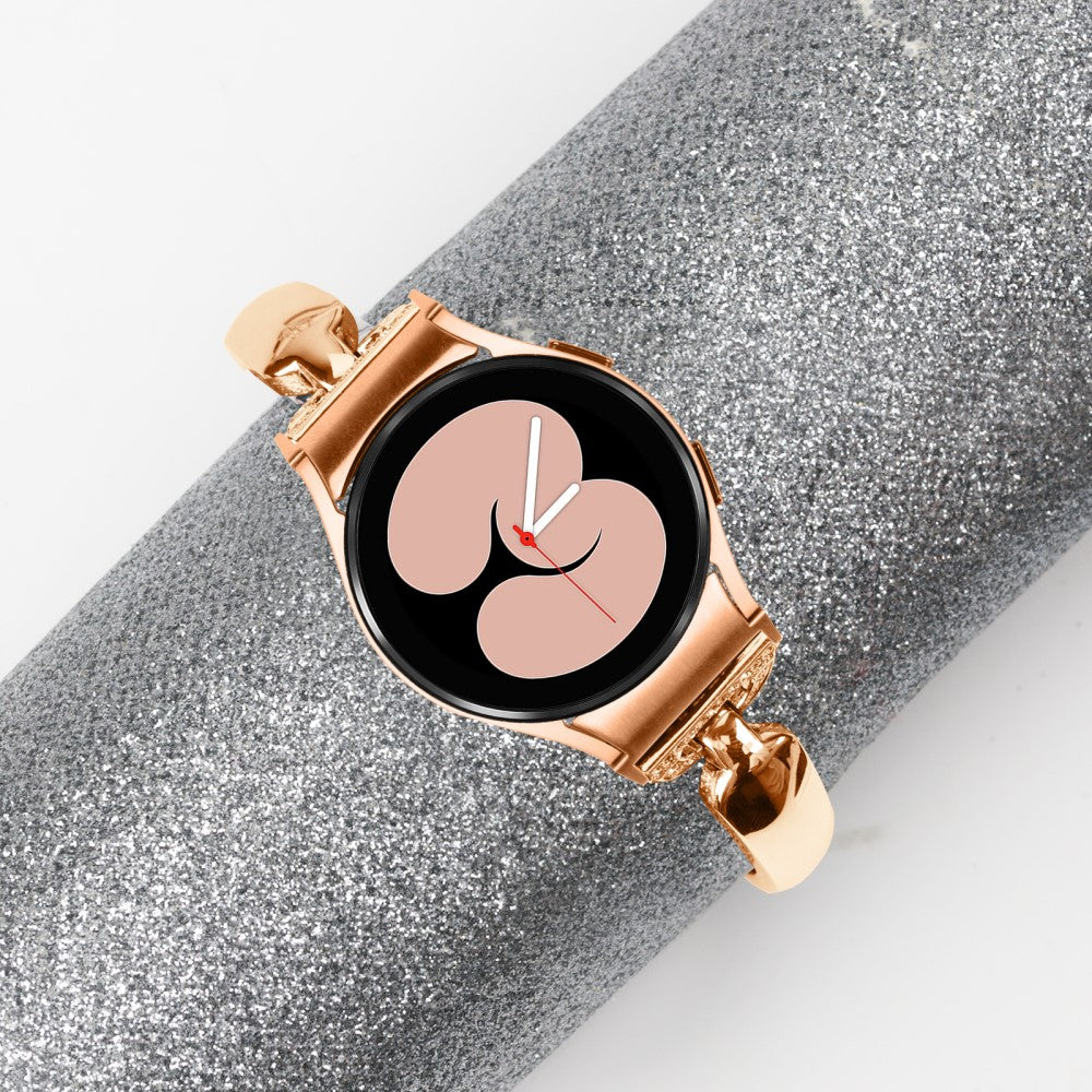 Stilfuld Metal Og Rhinsten Universal Rem passer til Samsung Smartwatch - Pink#serie_3
