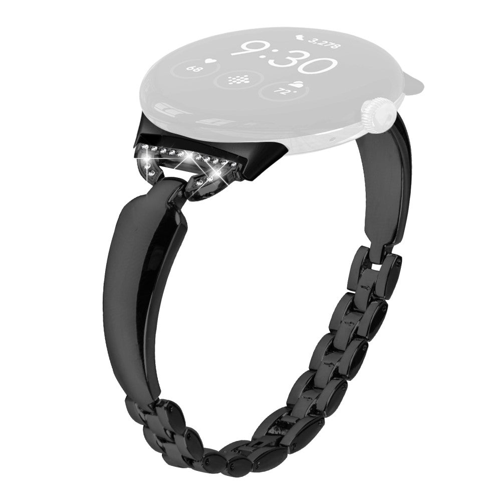 Meget Kรธnt Metal Og Rhinsten Rem passer til Google Pixel Watch - Sort#serie_1