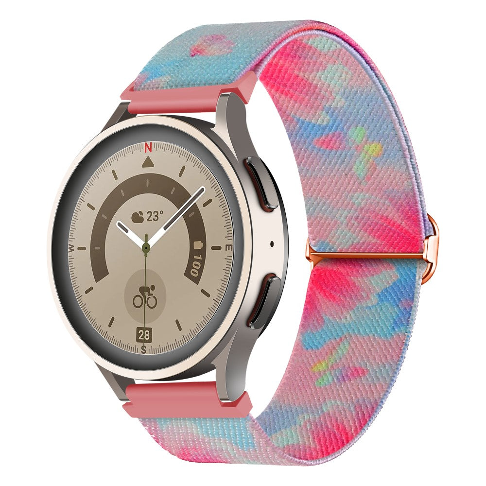 Meget Kønt Metal Og Nylon Universal Rem passer til Smartwatch - Pink#serie_1