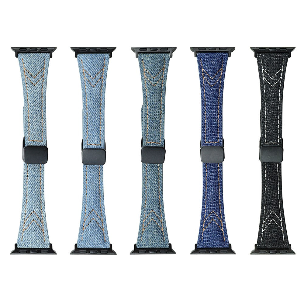 Vildt Fint Metal Og Nylon Universal Rem passer til Apple Smartwatch - Blå#serie_3