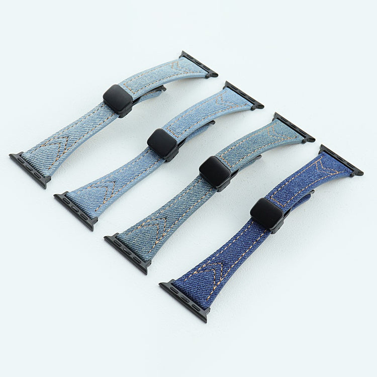 Rigtigt Cool Metal Og Nylon Universal Rem passer til Apple Smartwatch - Sort#serie_5