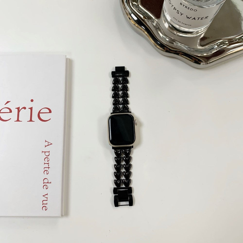 Solid Metal Universal Rem passer til Apple Smartwatch - Sort#serie_1