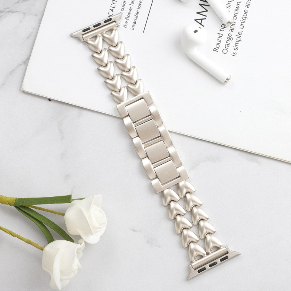 Solid Metal Universal Rem passer til Apple Smartwatch - Hvid#serie_4