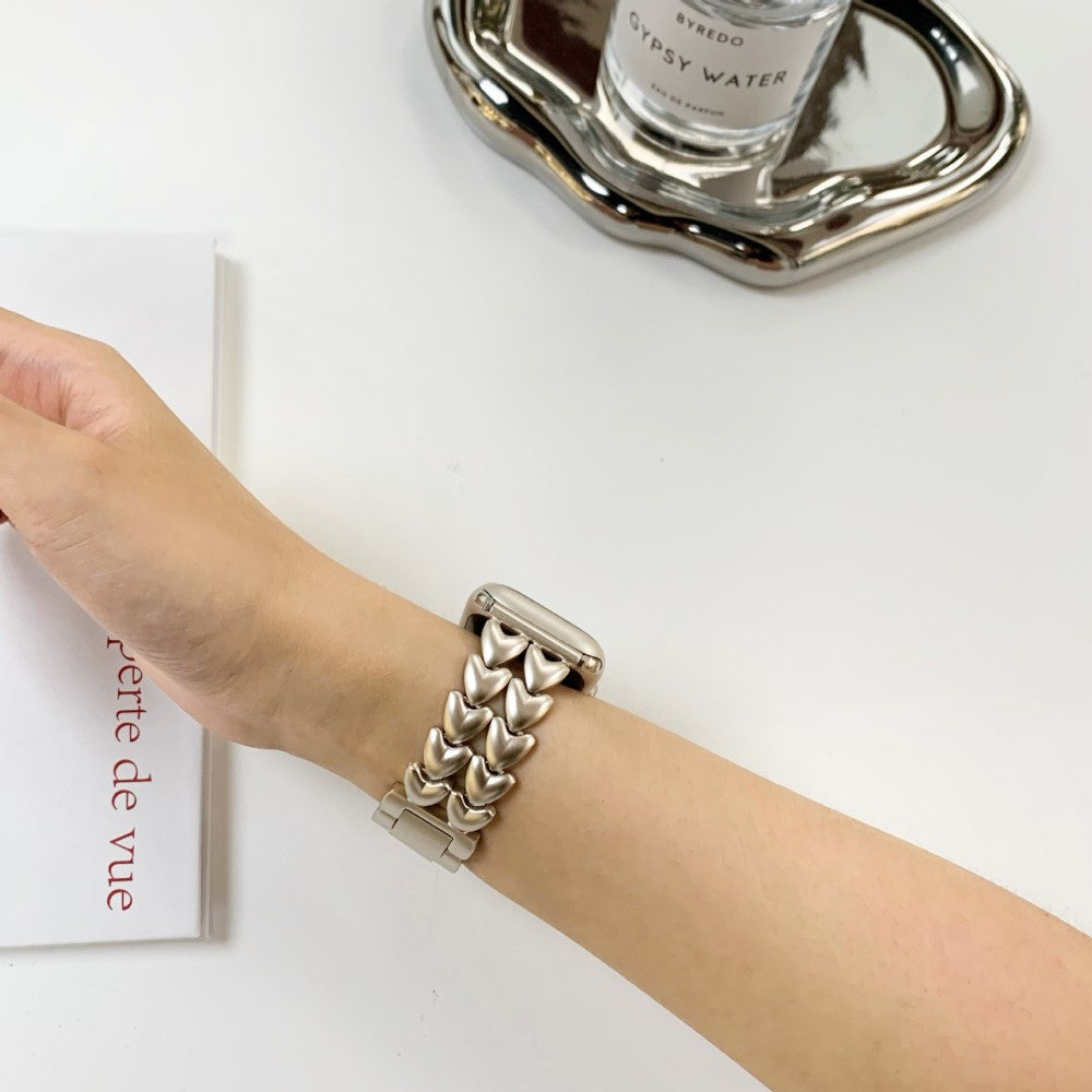 Solid Metal Universal Rem passer til Apple Smartwatch - Hvid#serie_4