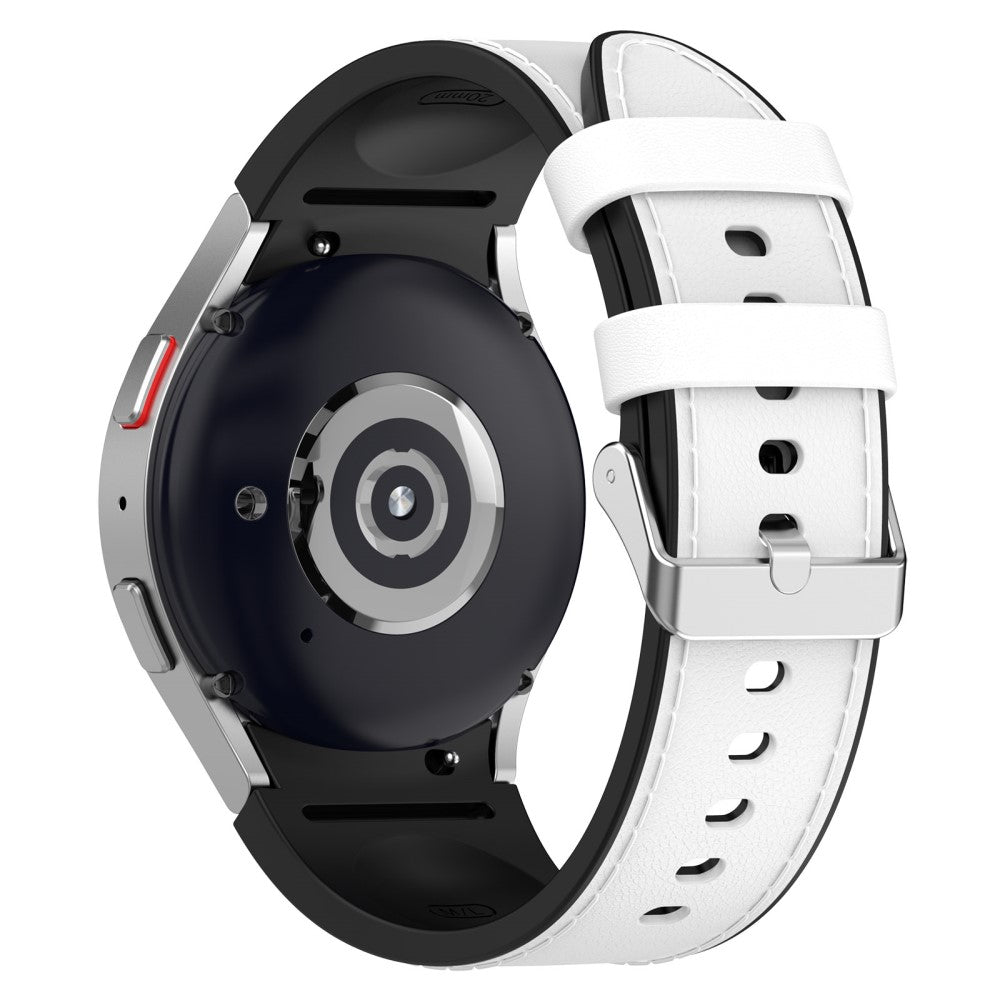 Smuk Metal Og Silikone Universal Rem passer til Samsung Smartwatch - Hvid#serie_2