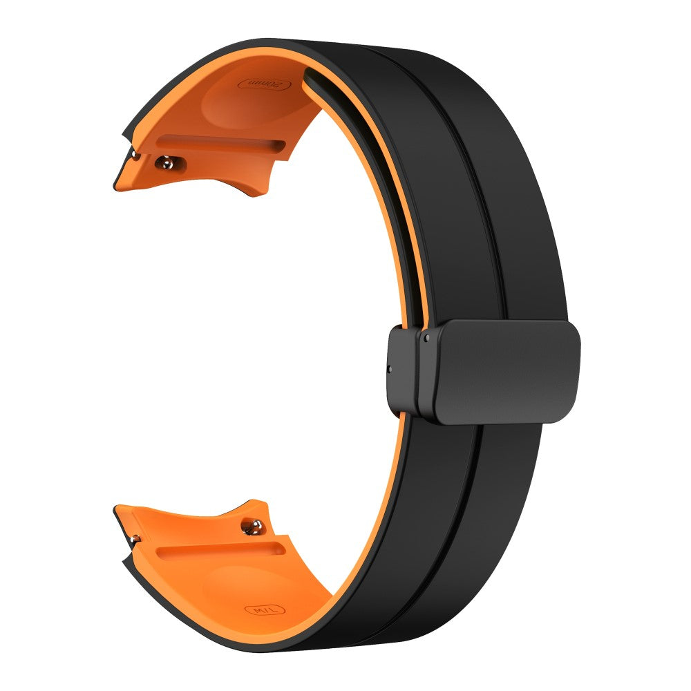 Skøn Metal Og Silikone Universal Rem passer til Samsung Smartwatch - Orange#serie_3