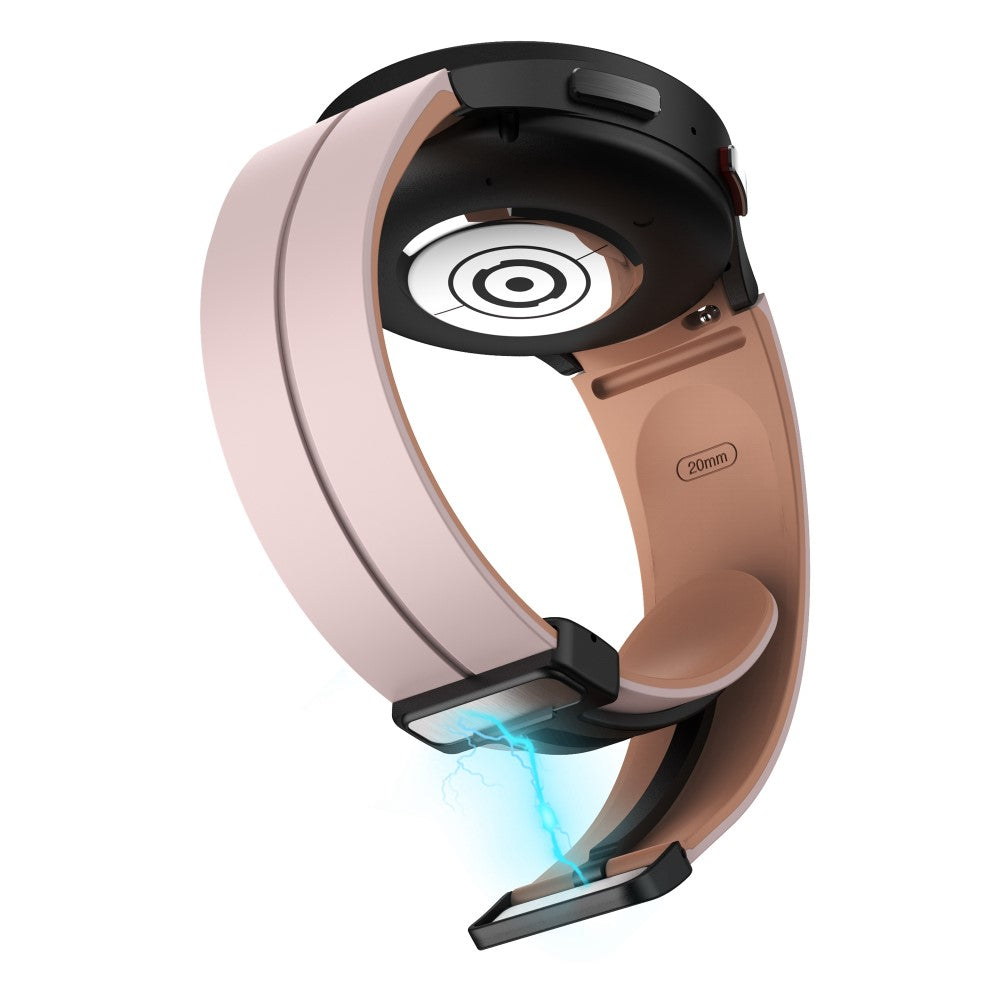Skøn Metal Og Silikone Universal Rem passer til Samsung Smartwatch - Pink#serie_9