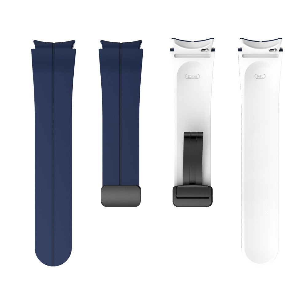 Skøn Metal Og Silikone Universal Rem passer til Samsung Smartwatch - Hvid#serie_10