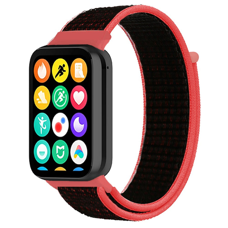 Xiaomi Smart Band 8 Pro / Redmi Watch 4 Nylon Loop Watch Band Breathable Sport Strap - Red+Black#serie_10