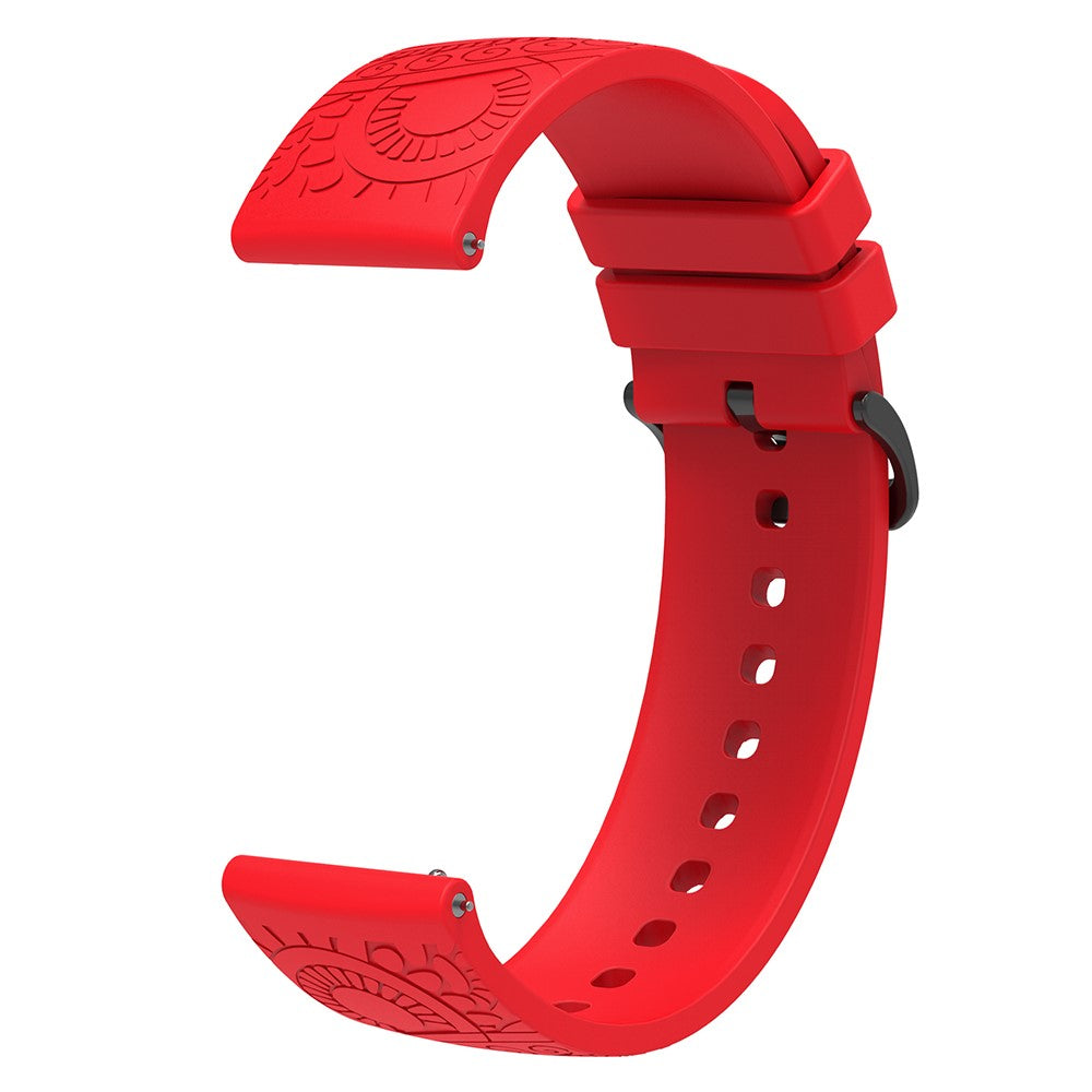 Super Slidstærk Silikone Universal Rem passer til Smartwatch - Rød#serie_5