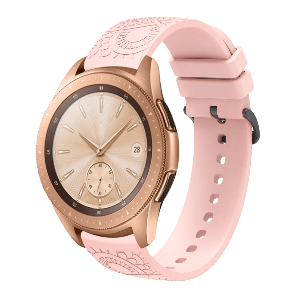 Garmin Vivomove / Samsung Gear Sport / Pebble 2 / Huawei Watch 2 Patten Silicone Strap 20mm Watchband - Pink#serie_8