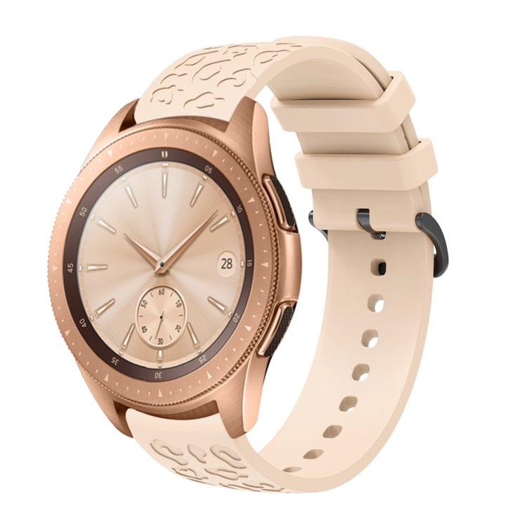 Samsung Gear S2 Classic / GarminMove Style / Huawei Watch GT 2 42mm Silicone Strap 20mm Laser Carving Watchband - Khaki#serie_6