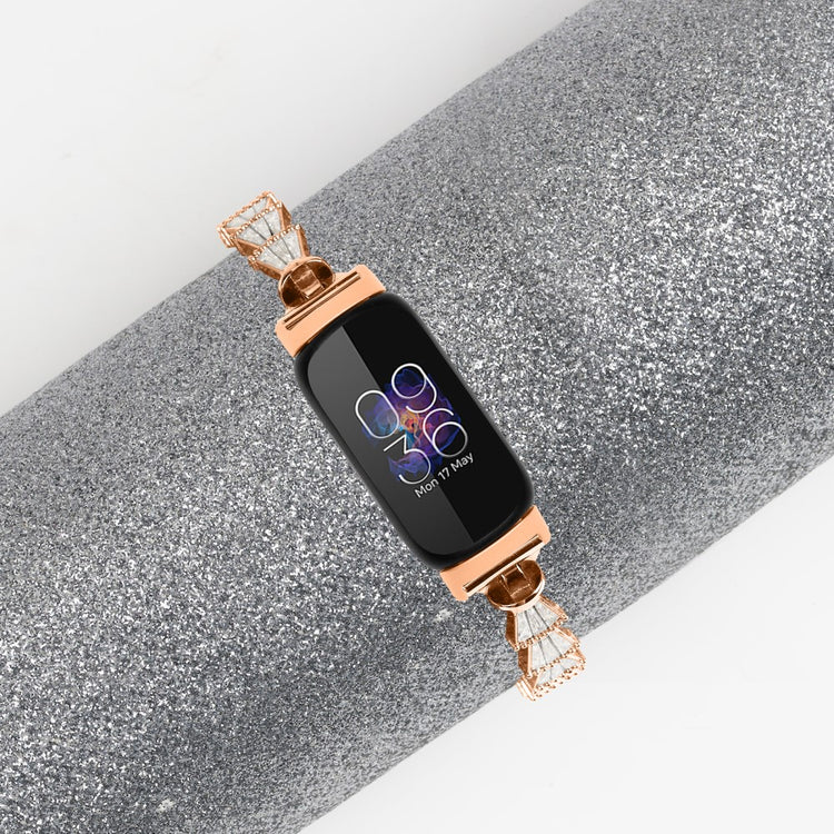 Metal Og Rhinsten Universal Rem passer til Fitbit Inspire 2 / Fitbit Inspire 1 - Guld#serie_2