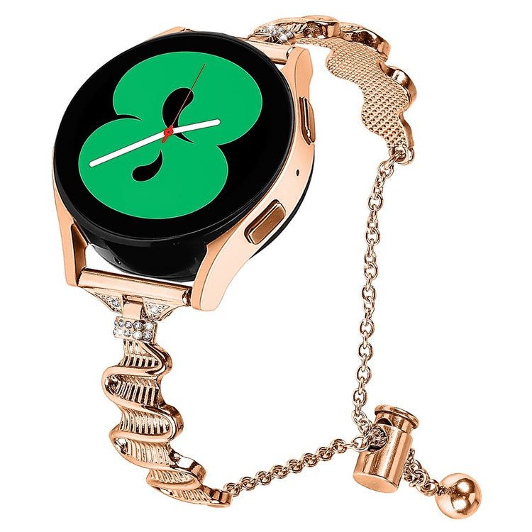 Fint Metal Og Rhinsten Universal Rem passer til Smartwatch - Pink#serie_3