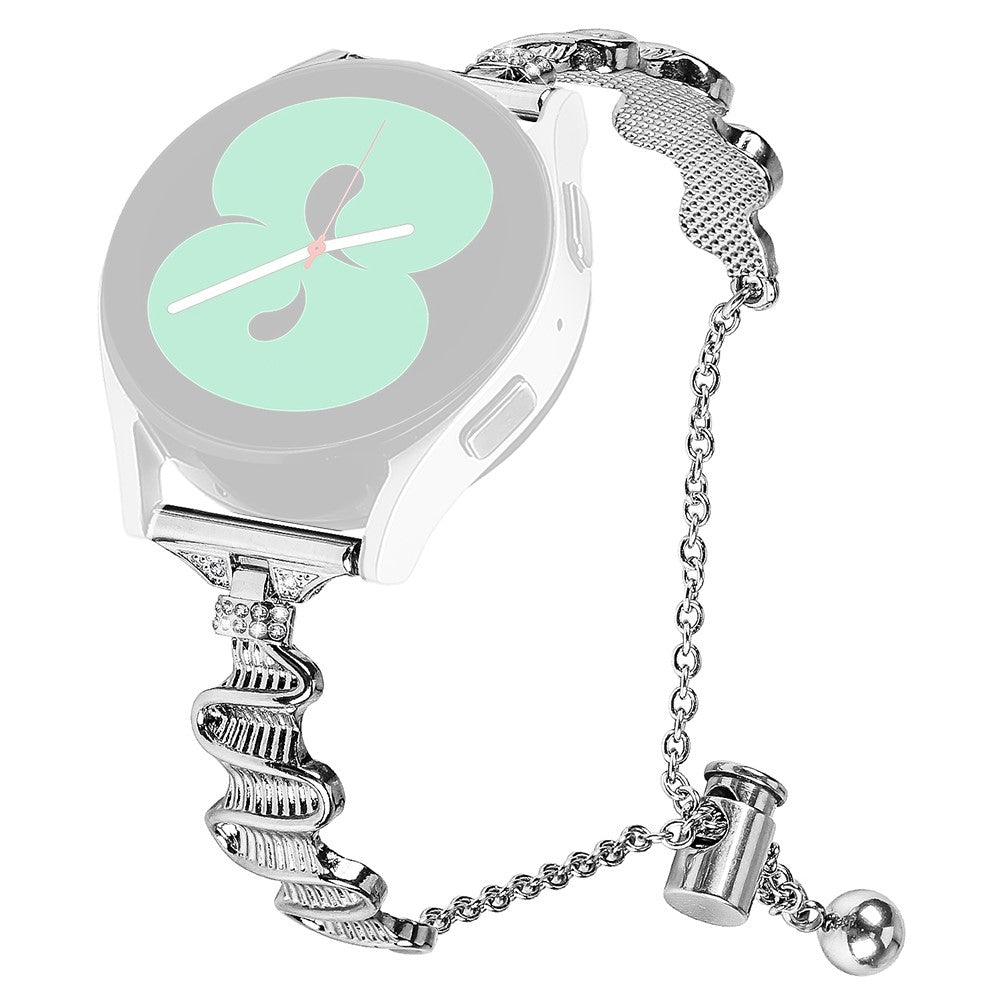 Fint Metal Og Rhinsten Universal Rem passer til Smartwatch - Sølv#serie_5