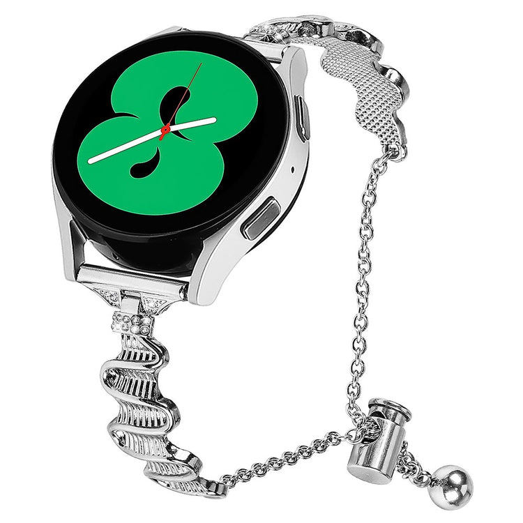 Fint Metal Og Rhinsten Universal Rem passer til Smartwatch - Sølv#serie_5