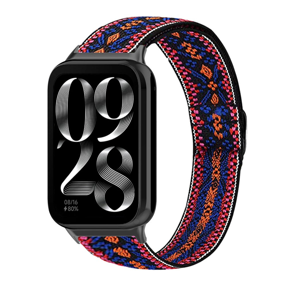 Xiaomi Smart Band 8 Pro Nylon Braided Watch Strap Quick Release Elastic Watch Band - Pink / Orange#serie_2