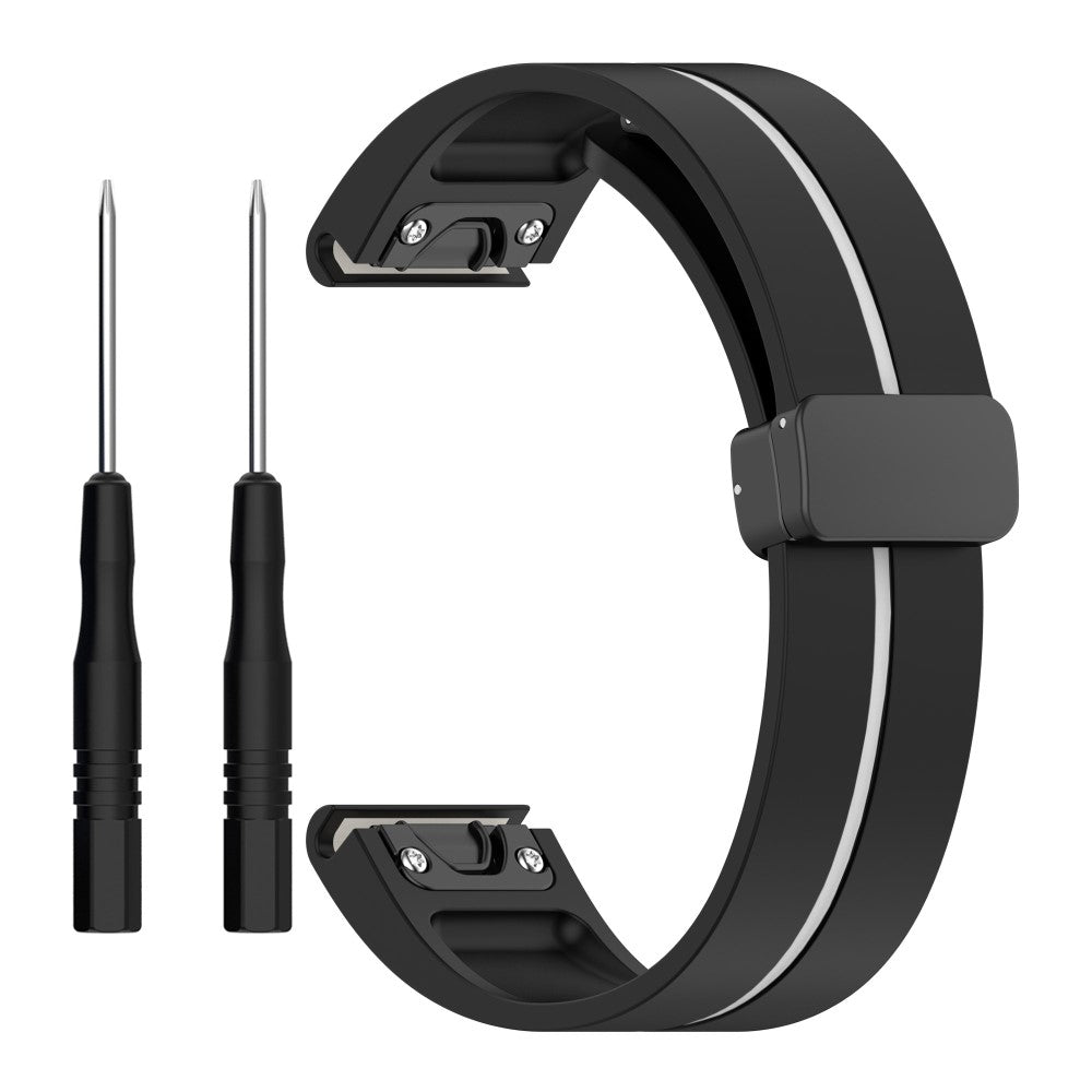 Mega Skรธn Silikone Universal Rem passer til Smartwatch - Sort#serie_1