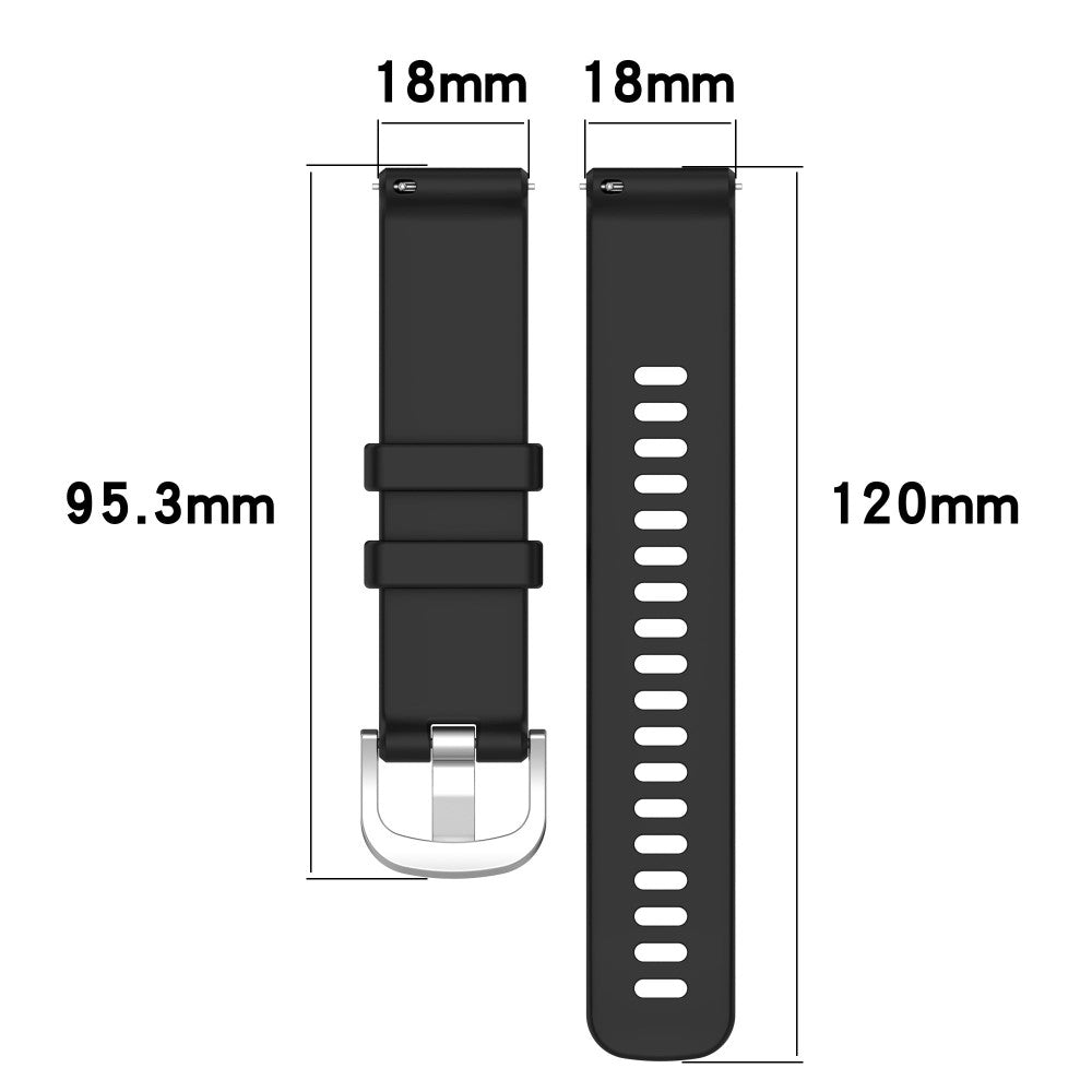 Huawei Watch GT 4 41mm / Garmin Venu 3S 18mm Watch Strap Liquid Silicone Wrist Band with Steel Buckle - Light Pink#serie_8