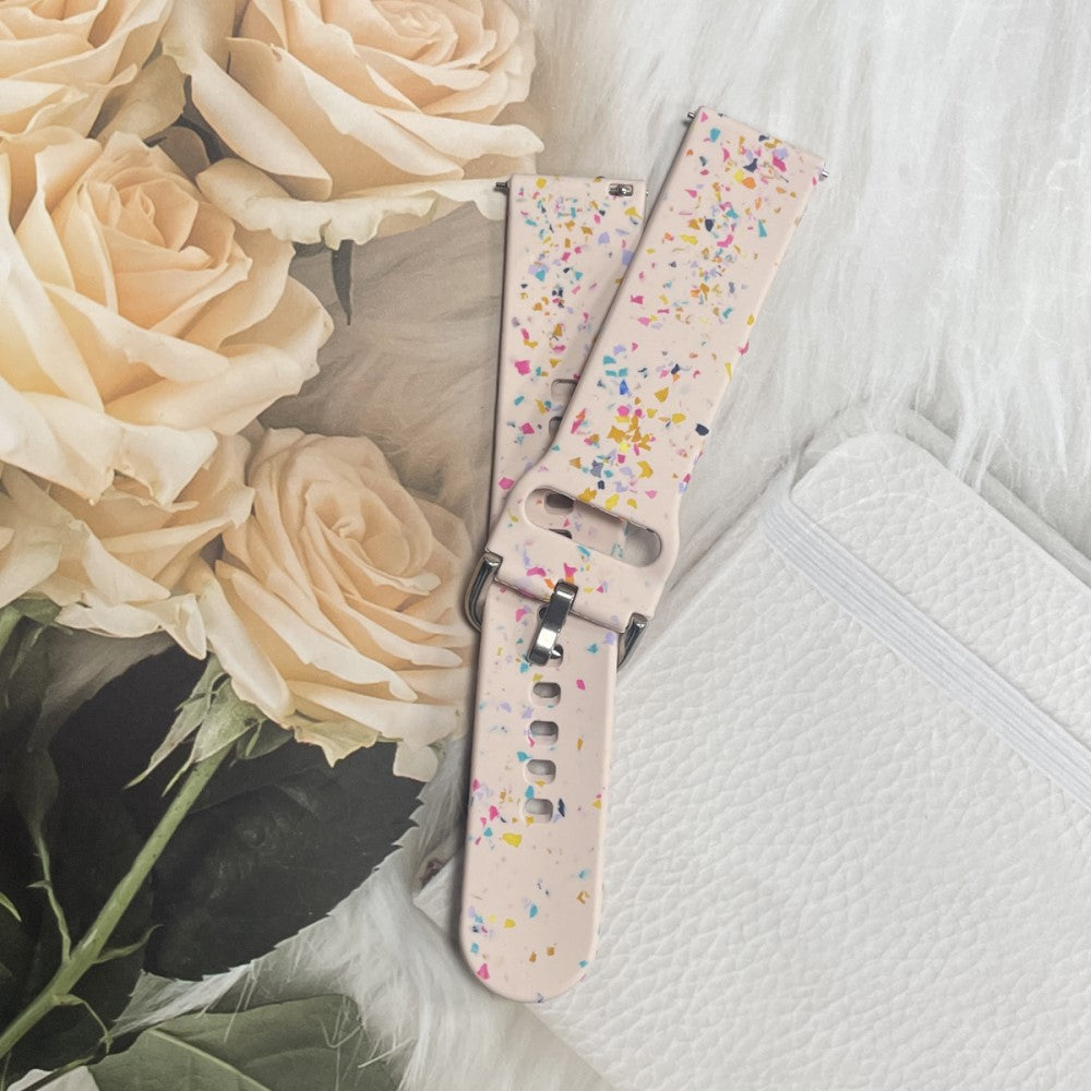 Meget Kønt Silikone Universal Rem passer til Smartwatch - Pink#serie_2