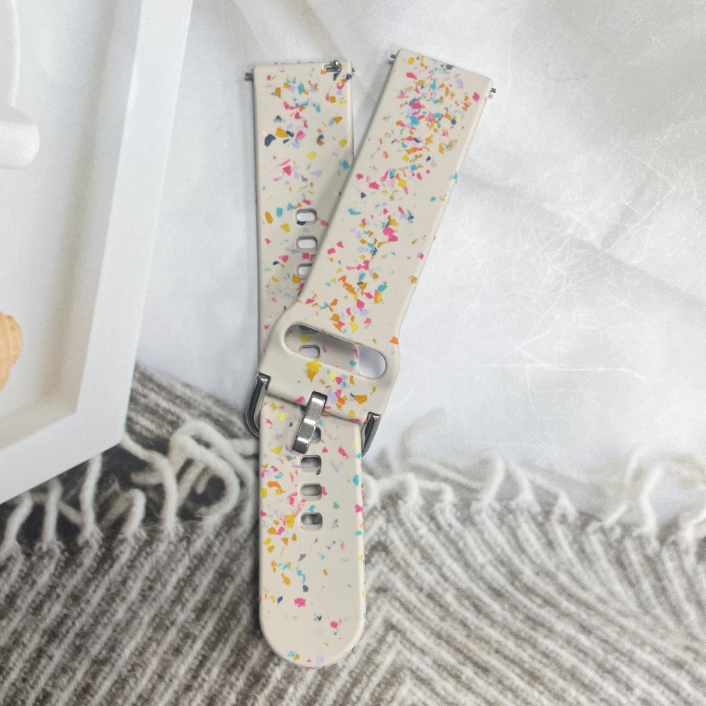 Meget Kønt Silikone Universal Rem passer til Smartwatch - Hvid#serie_6