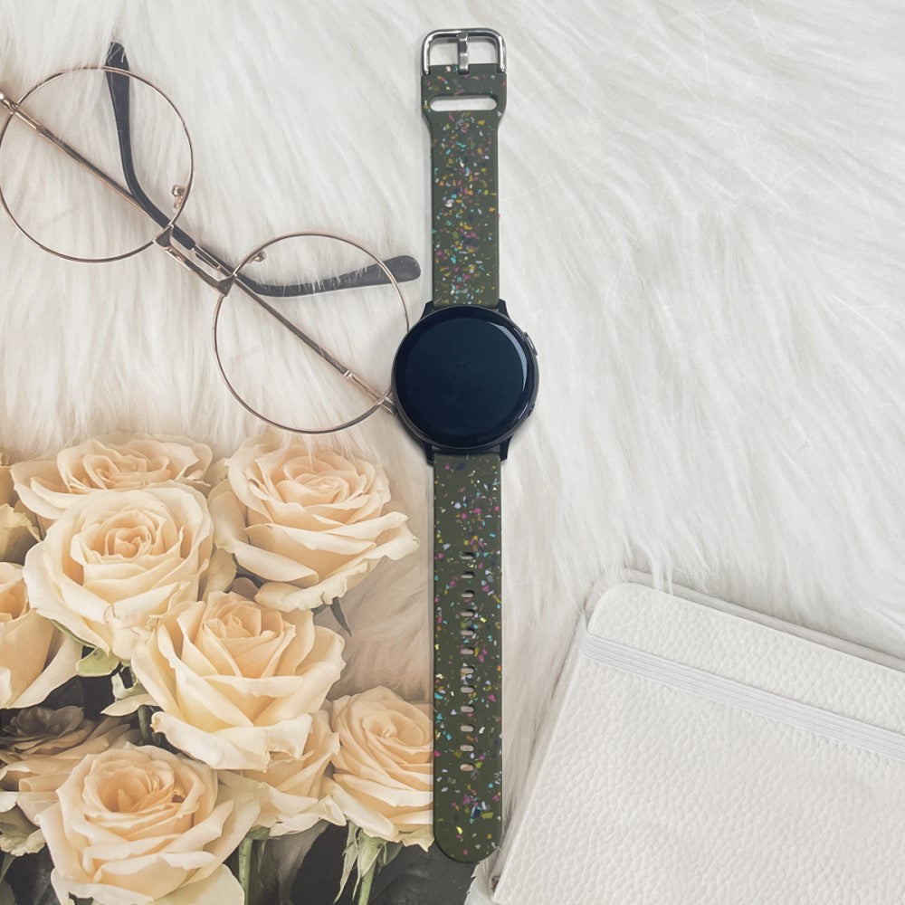 Helt Vildt Pænt Silikone Universal Rem passer til Smartwatch - Grøn#serie_3