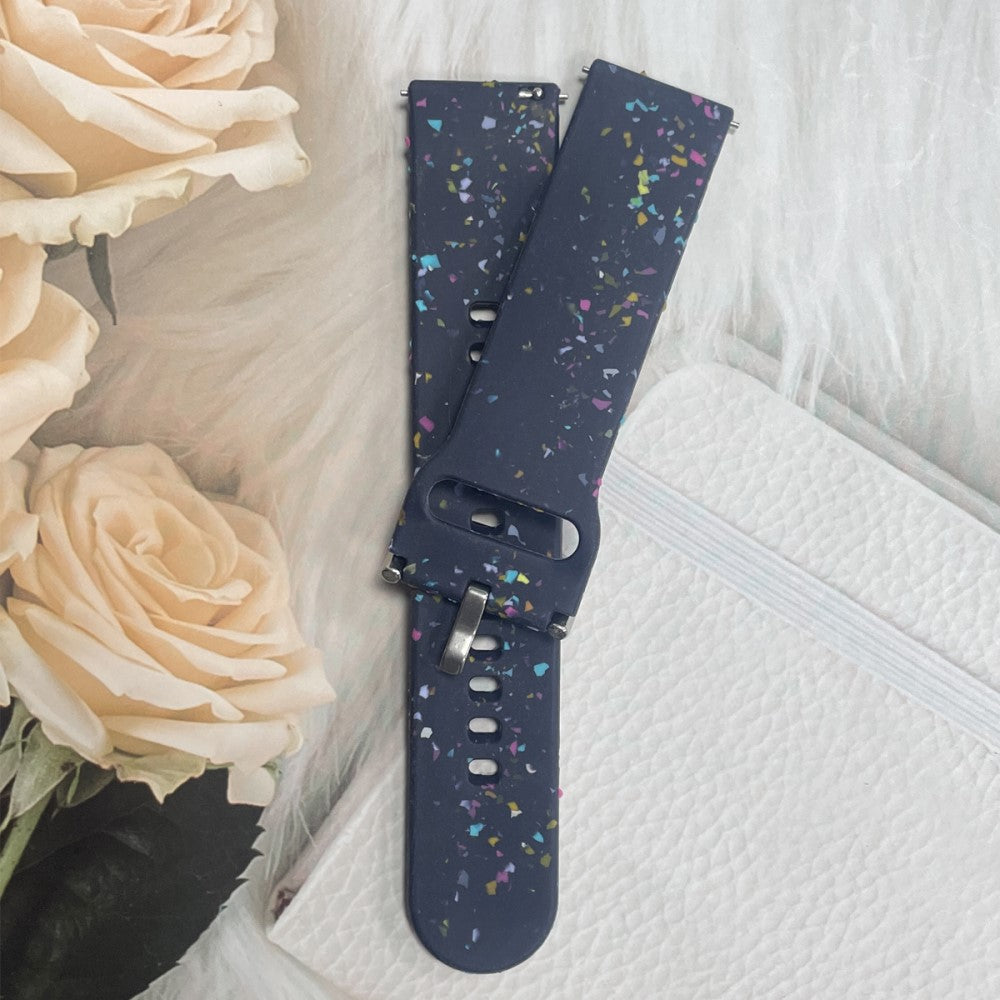 Helt Vildt Pænt Silikone Universal Rem passer til Smartwatch - Blå#serie_4