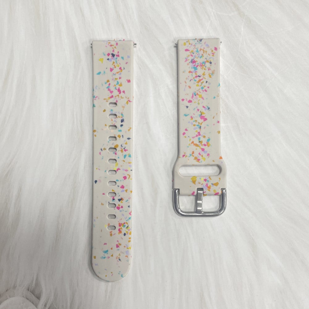 Helt Vildt Pænt Silikone Universal Rem passer til Smartwatch - Hvid#serie_6