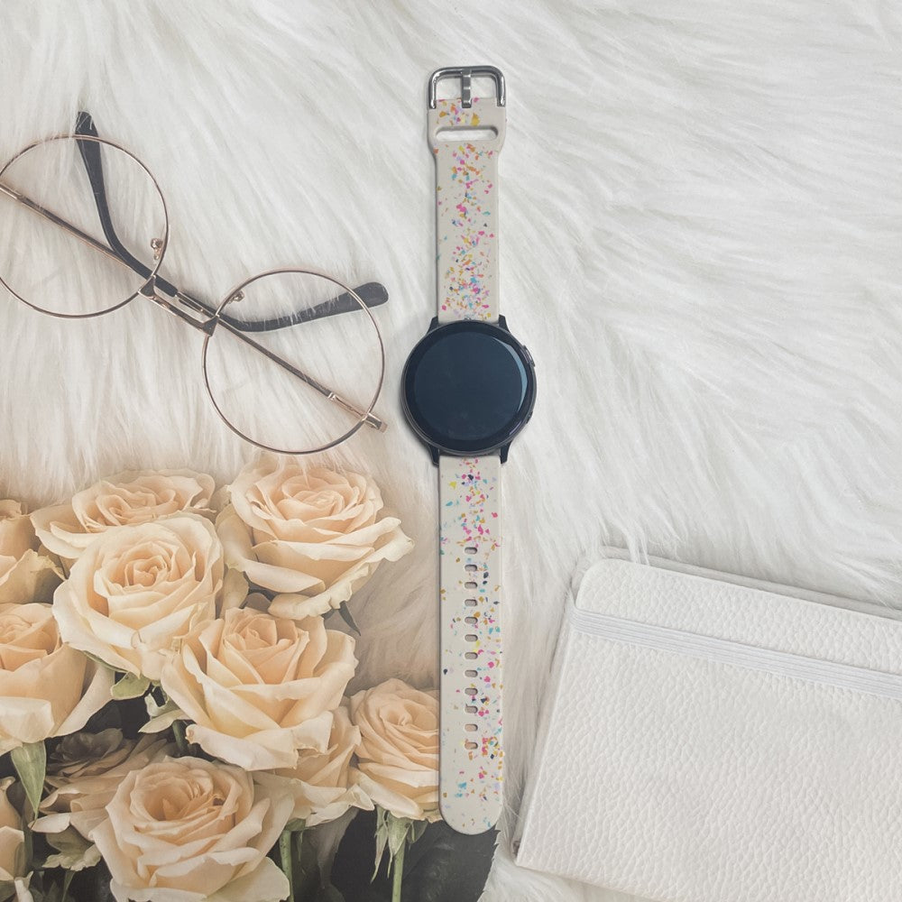 Helt Vildt Pænt Silikone Universal Rem passer til Smartwatch - Hvid#serie_6