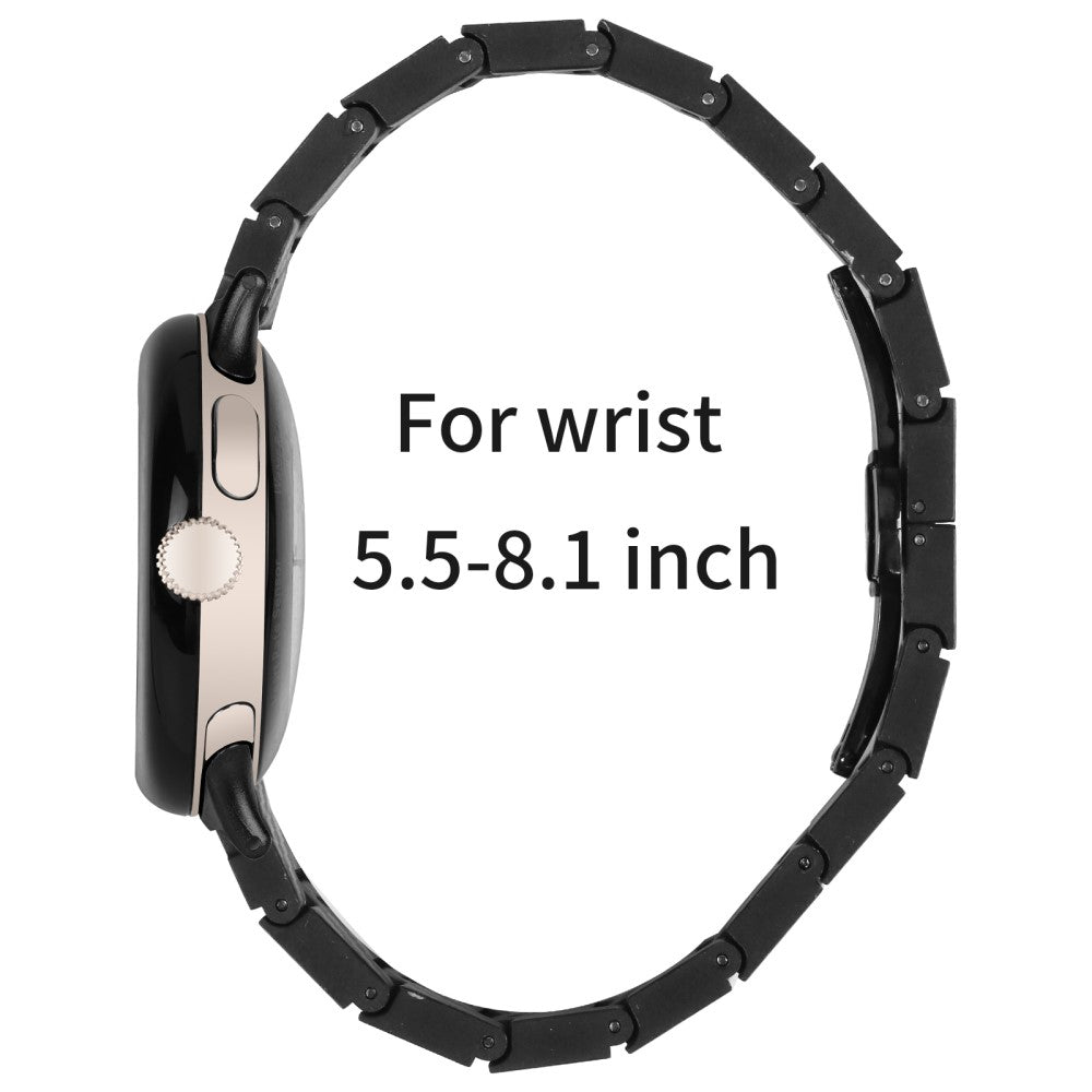Google Pixel Watch / Pixel Watch 2 Watch Band with Connector Carbon Fiber Texture Metal Watch Strap#serie_1