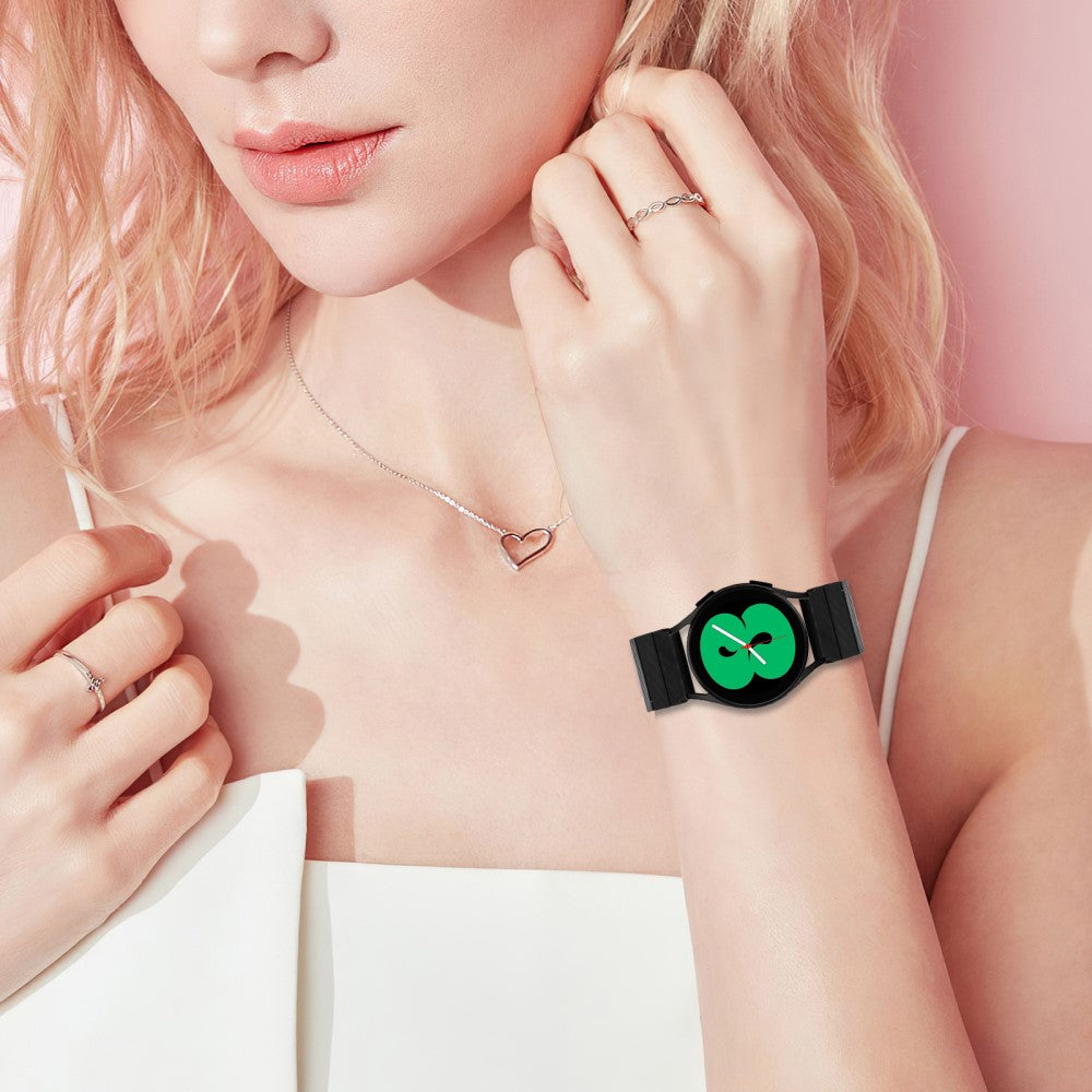 Rigtigt Elegant Metal Universal Rem passer til Samsung Smartwatch - Sort#serie_065