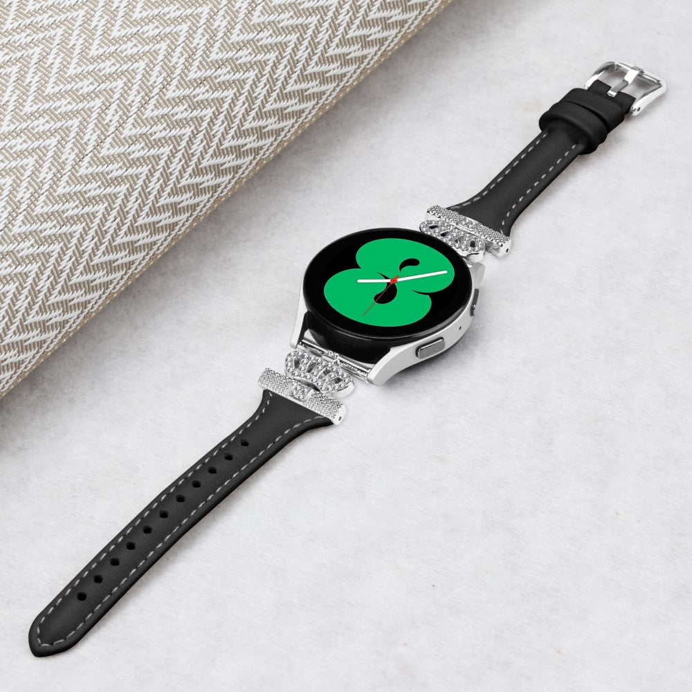 Udsøgt Kunstlæder Og Rhinsten Universal Rem passer til Smartwatch - Sort#serie_1