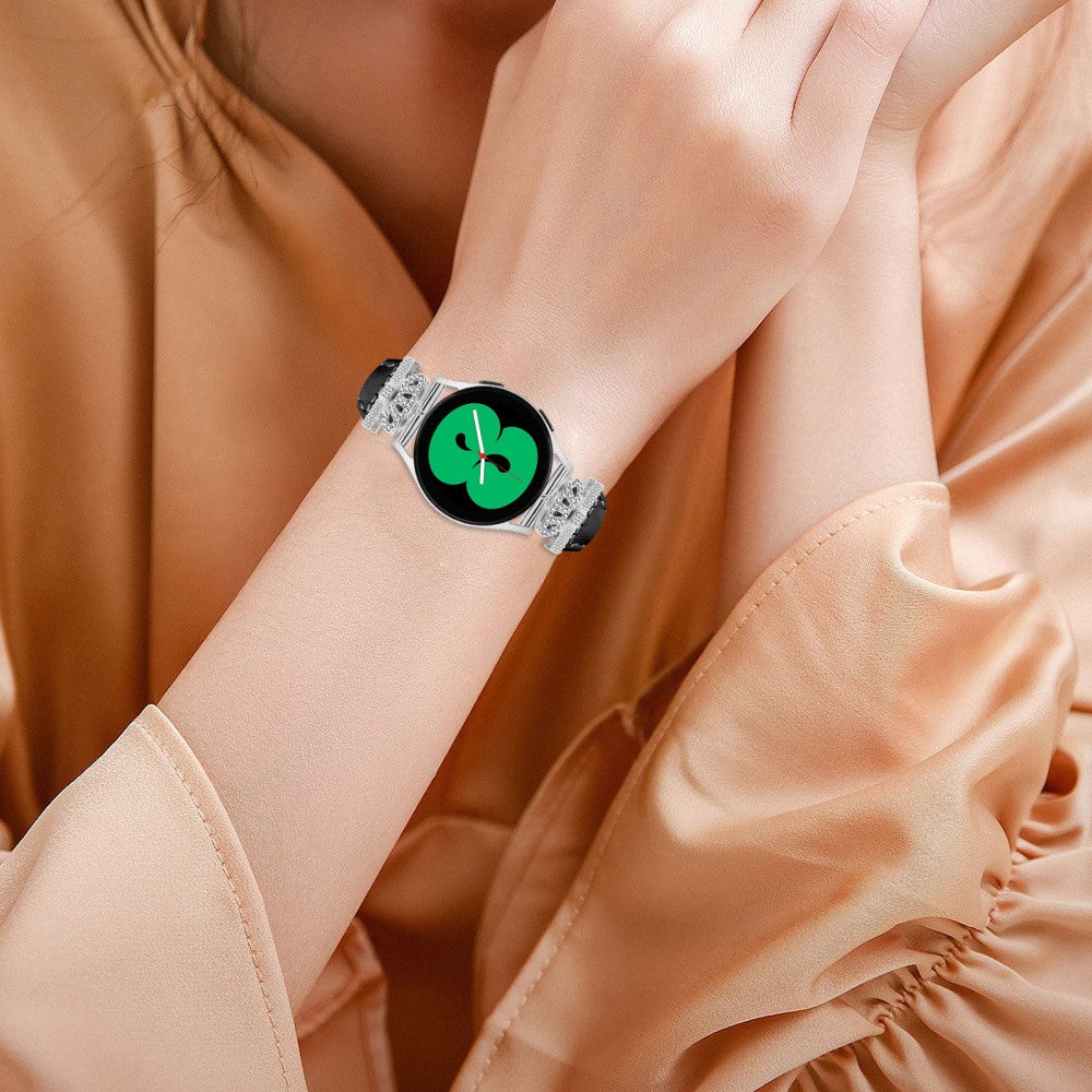 Udsøgt Kunstlæder Og Rhinsten Universal Rem passer til Smartwatch - Sort#serie_1