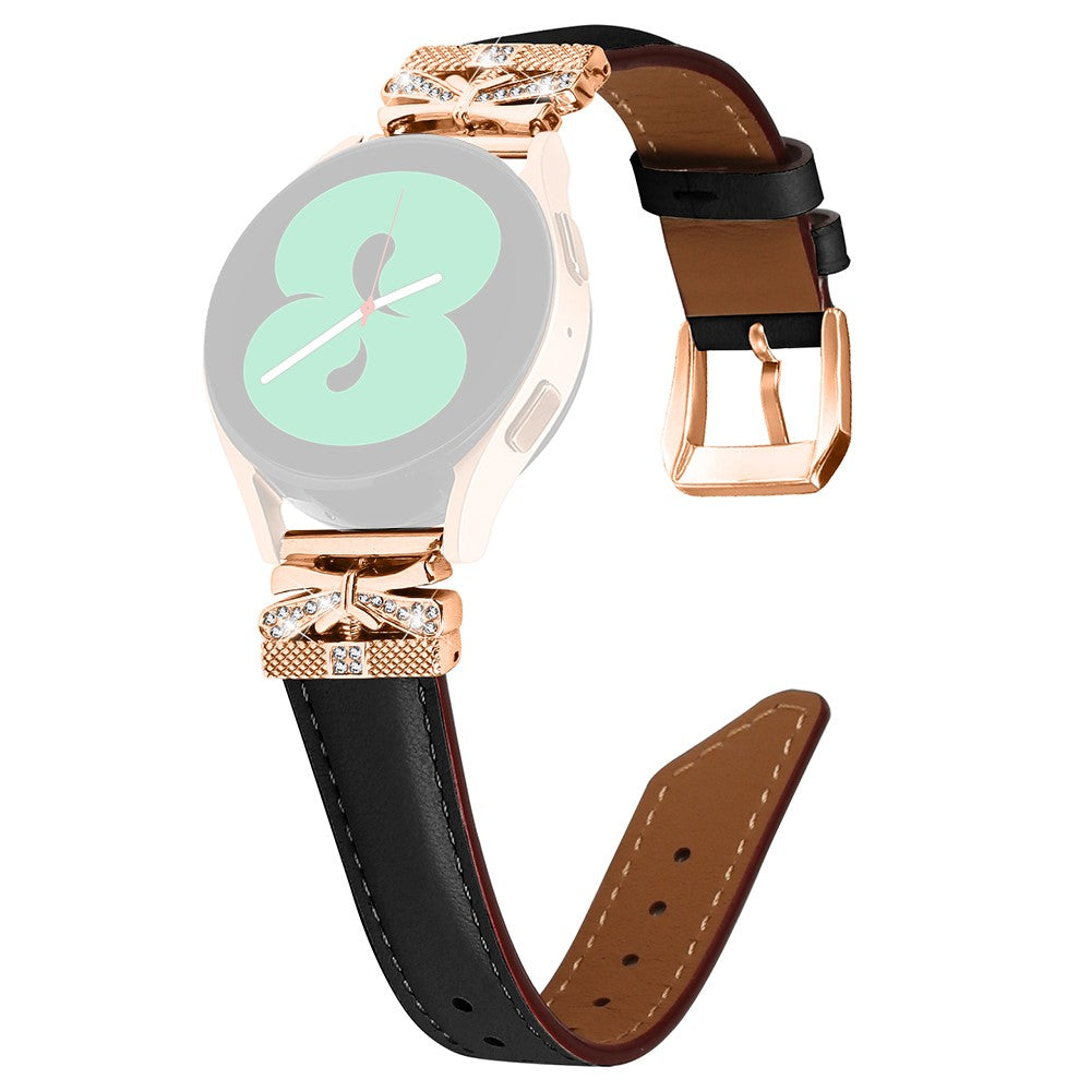 Meget Pรฆnt Kunstlรฆder Og Rhinsten Universal Rem passer til Smartwatch - Sort#serie_1