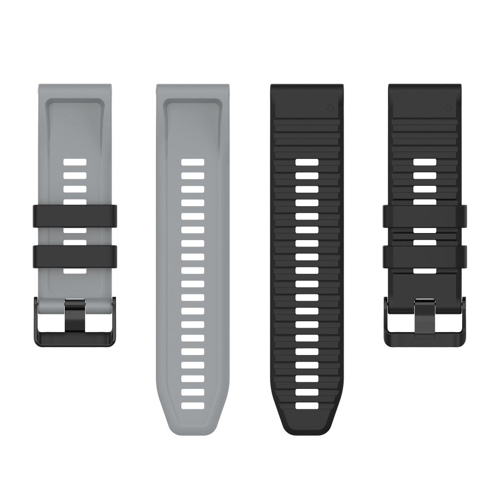 Solid Silikone Universal Rem passer til Garmin Smartwatch - Sølv#serie_5