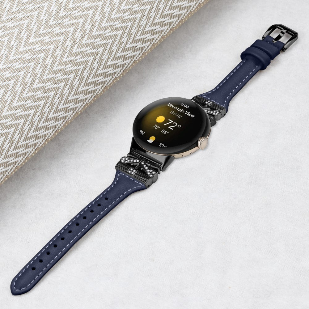 Fantastisk Kunstlæder Rem passer til Google Pixel Watch 2 - Blå#serie_4