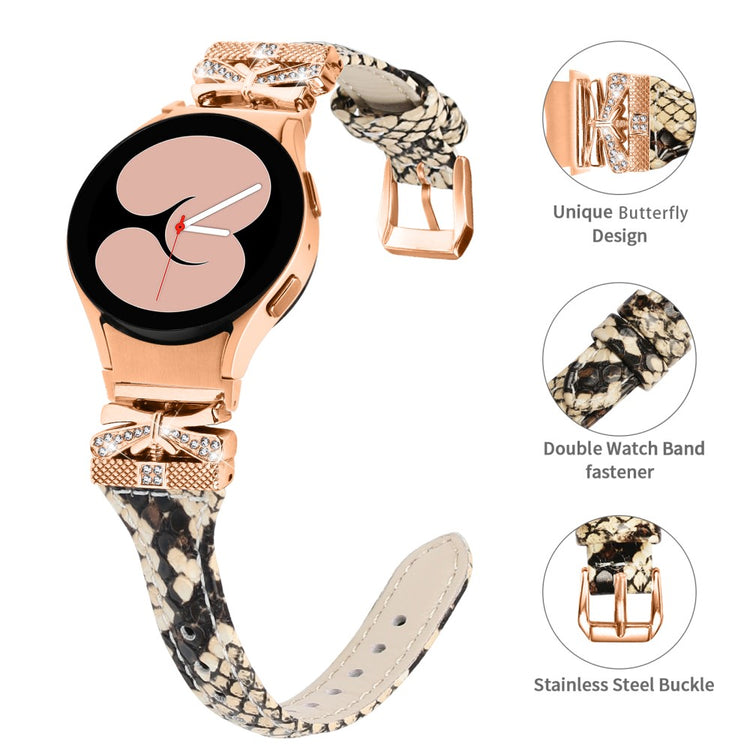 Rigtigt Fint Kunstlæder Universal Rem passer til Samsung Smartwatch - Brun#serie_4