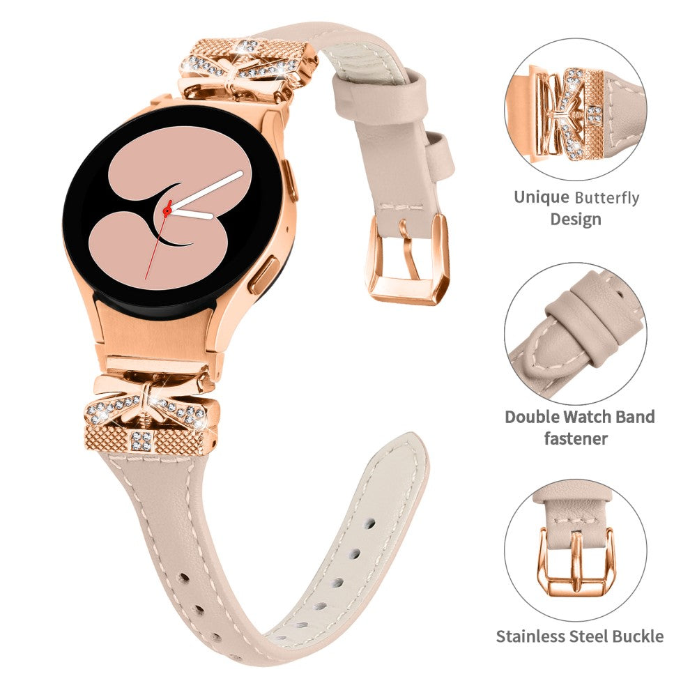 Rigtigt Fint Kunstlæder Universal Rem passer til Samsung Smartwatch - Hvid#serie_5