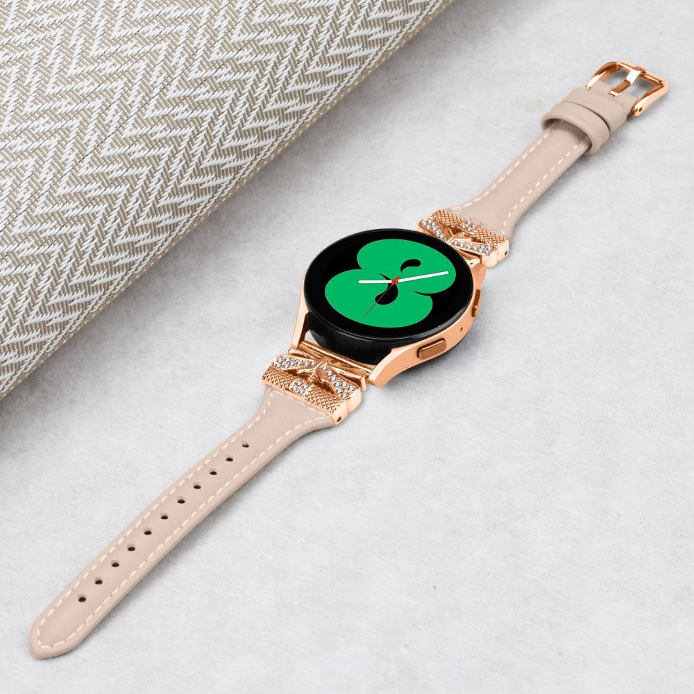 Meget Elegant Kunstlæder Universal Rem passer til Samsung Smartwatch - Hvid#serie_5