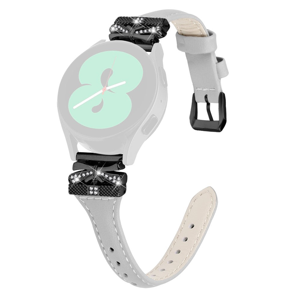 Super Holdbart Kunstlรฆder Universal Rem passer til Samsung Smartwatch - Sรธlv#serie_1