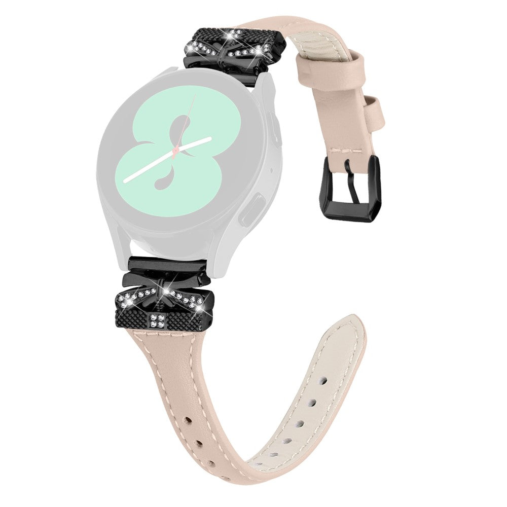 Super Holdbart Kunstlæder Universal Rem passer til Samsung Smartwatch - Hvid#serie_5