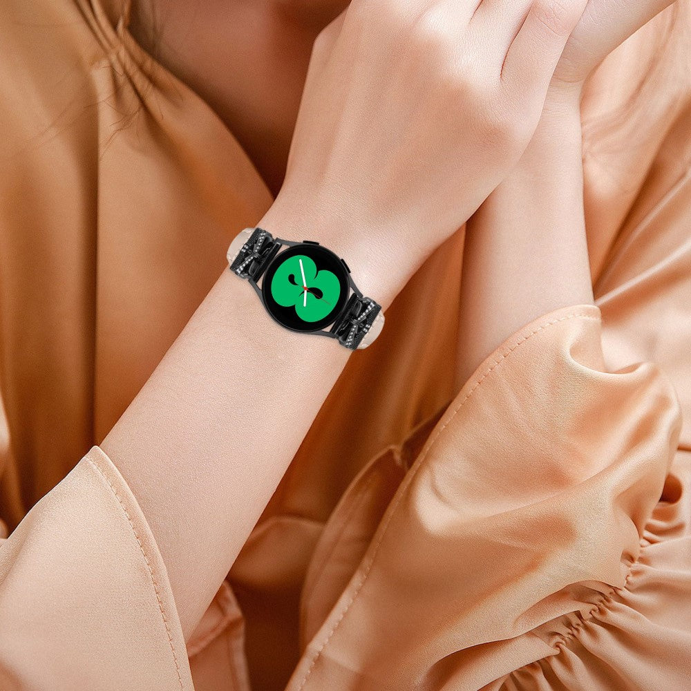 Super Holdbart Kunstlæder Universal Rem passer til Samsung Smartwatch - Hvid#serie_5
