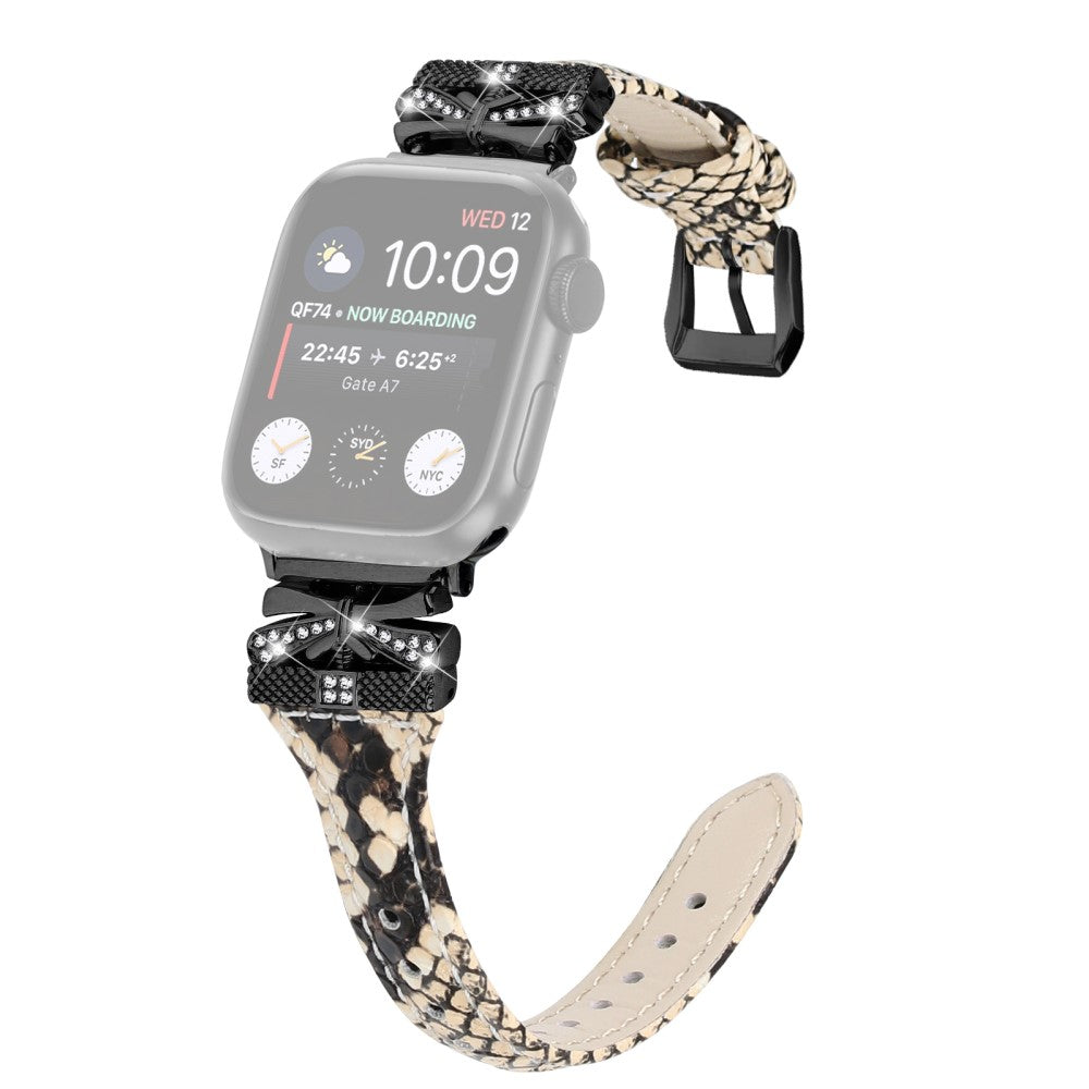 Sejt Kunstlรฆder Universal Rem passer til Apple Smartwatch - Brun#serie_1