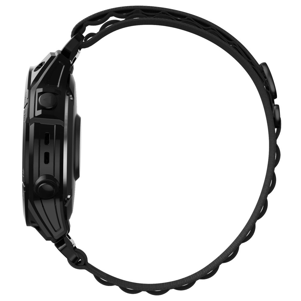 Garmin Fenix 7 / Forerunner 965 / 955 / 945 / 935 Watch Strap Nylon Loop Quick Release 22mm Wristband - Black#serie_1