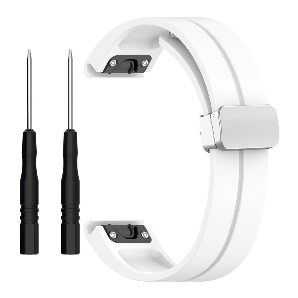 Super Godt Silikone Universal Rem passer til Smartwatch - Hvid#serie_3