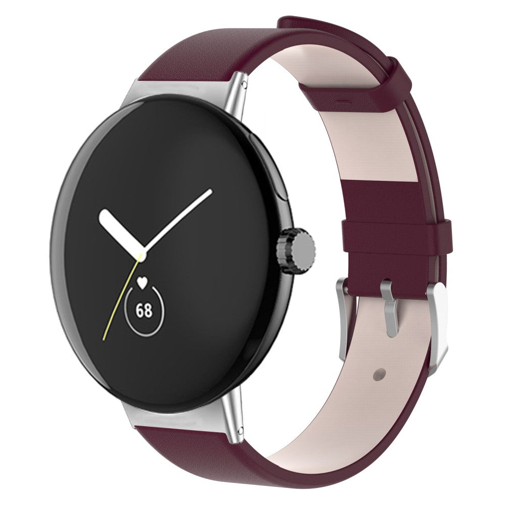 Google Pixel Watch 2 / Pixel Watch Vegan Leather Watch Strap Quick Release Watch Band - Dark Purple#serie_5