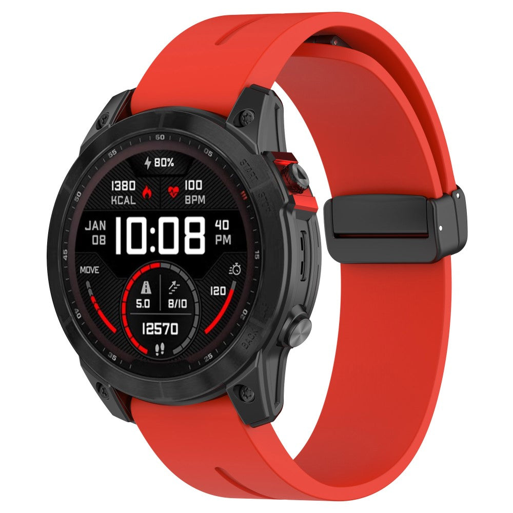 Vildt Elegant Silikone Universal Rem passer til Garmin Smartwatch - Rød#serie_7